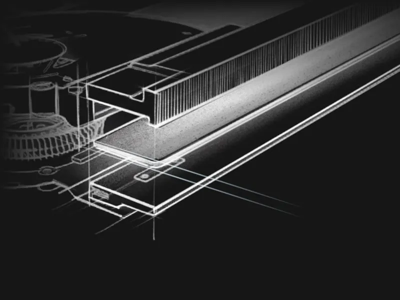 Close-up of ultra-thin cooling fins for increased heat dissipation and improved airflow.