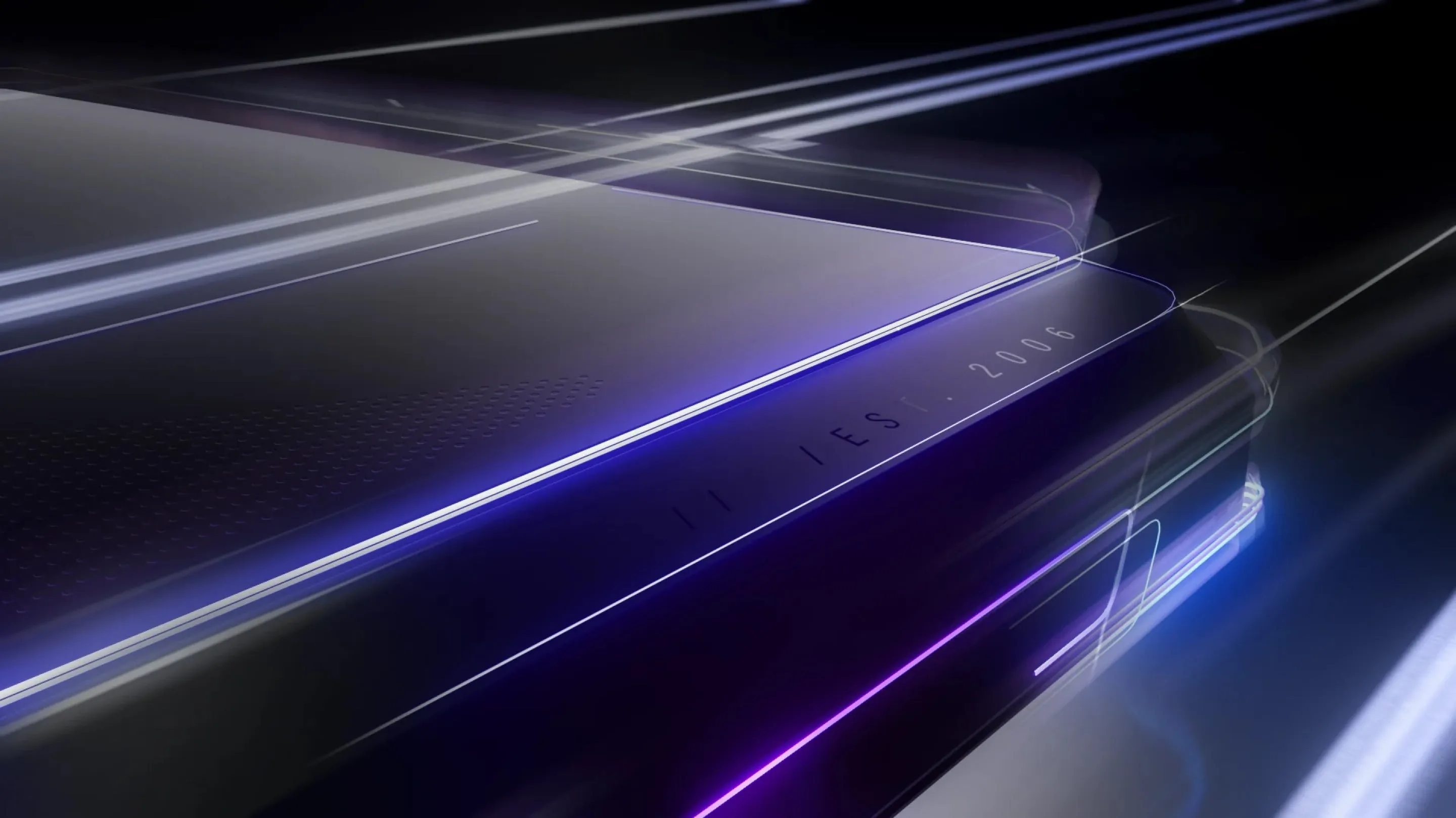 Close-up of the ROG Strix SCAR 18 chassis highlighting seamless design with smooth edges and refined texture.