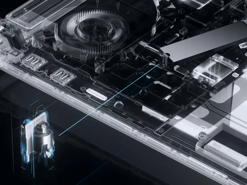 SSD slot with Q-Latch system for tool-free installation and easy upgrades.