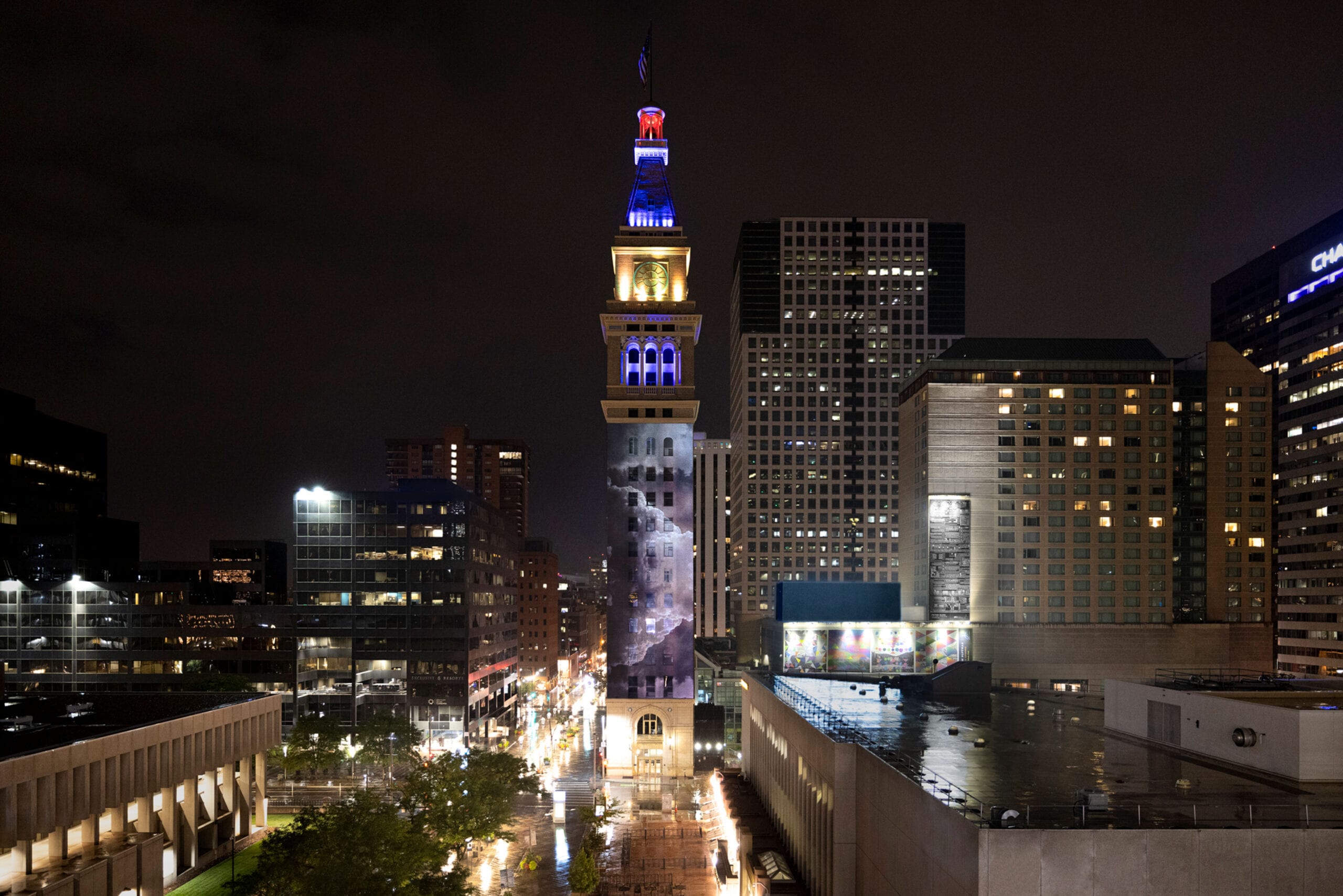 Digital Projection & Display Devices Transform Iconic Denver Clocktower with Art (2)