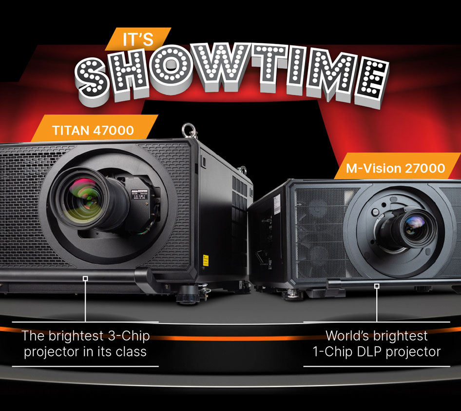 “It’s Showtime” for Digital Projection with new high-brightness projectors and Modular Light Sources at ISE 2024