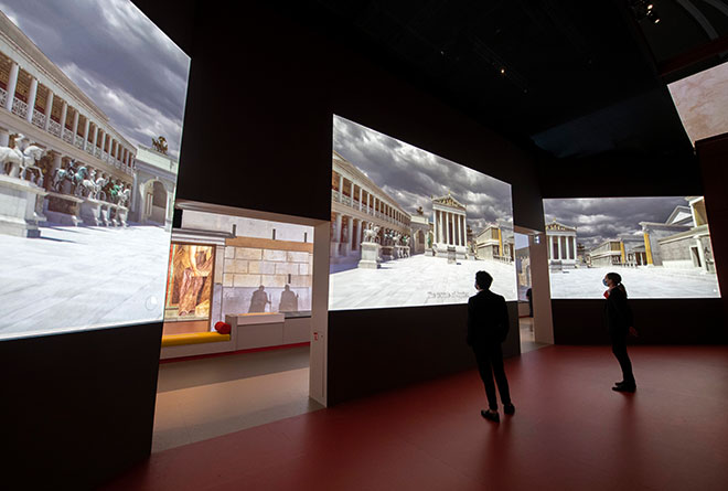 Pompeii immersive exhibition at the Grand Palais